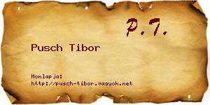 Pusch Tibor névjegykártya